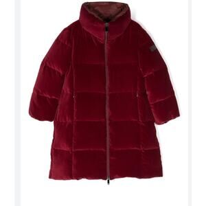 Il Gufo Piumino - Red Velvet Jacket w/Hidden Hood - 3A